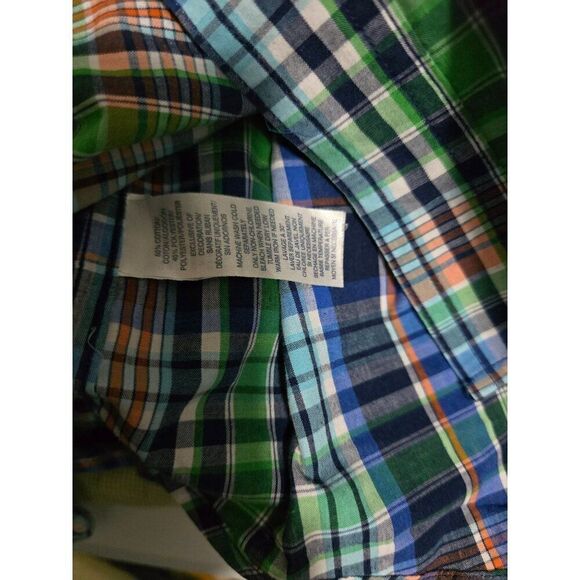 Chaps Mens Plaid Button-Down Shirt 3XB/3XLT Easy Care Cotton/Polyester Blend Wit - Picture 5 of 6
